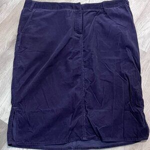 Lands End Navy Blue Corduroy Collegiate Preppy Normcore Mini Skirt Plus Size 16W